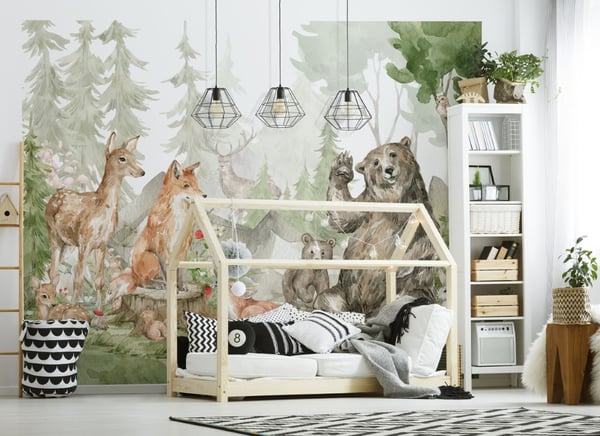 Metsän eläimet tapetti 243 x 305 cm (2022 malli) Metsän eläimet tapetti 243 x 305 cm (2022 malli)