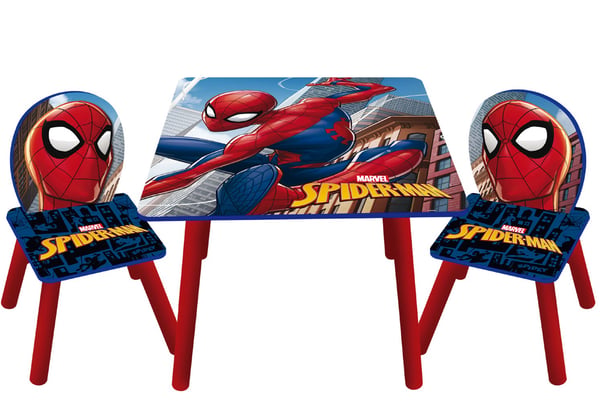 Spiderman träbord med stolar