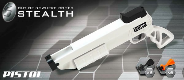 Stealth-pistol med 12 pilar