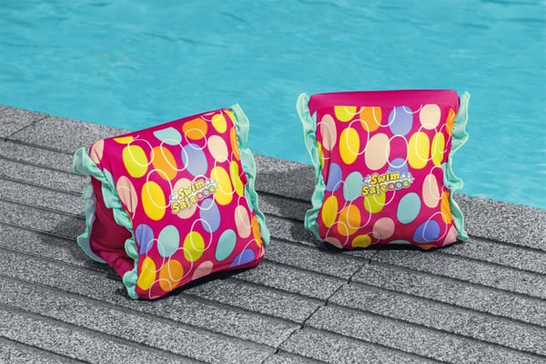 Swim Safe ABC-kangas kellukkeet, vaalanpunainen (19-30 kg)
