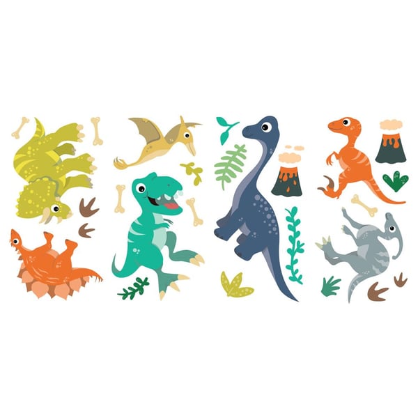 Vänliga dinosaurie-wallstickers