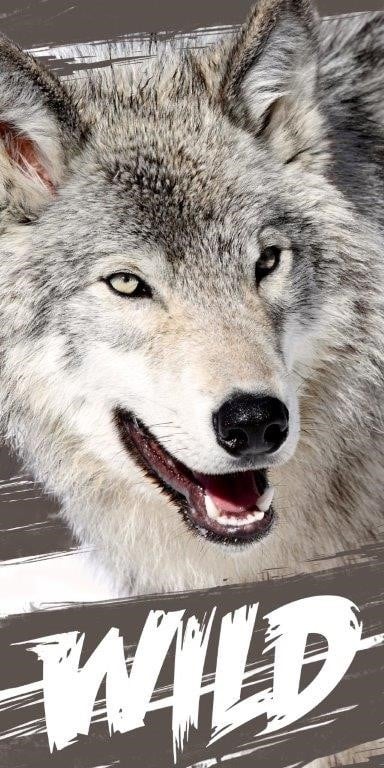 Wild Wolf Kylpypyyhe - 100 % puuvillaa