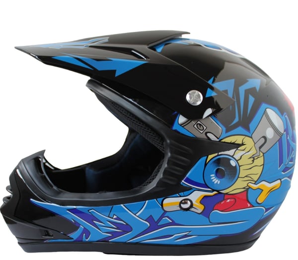 Barn Crosser Hjälm Blue Beast Stl. XL