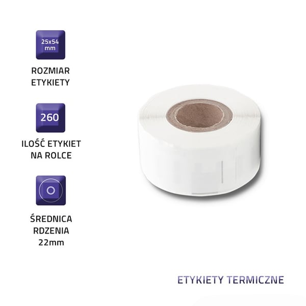 Qoltec-tarrat Dymo LW-1152:lle | S0722520 | 25 x 54 mm | 260 kappaletta
