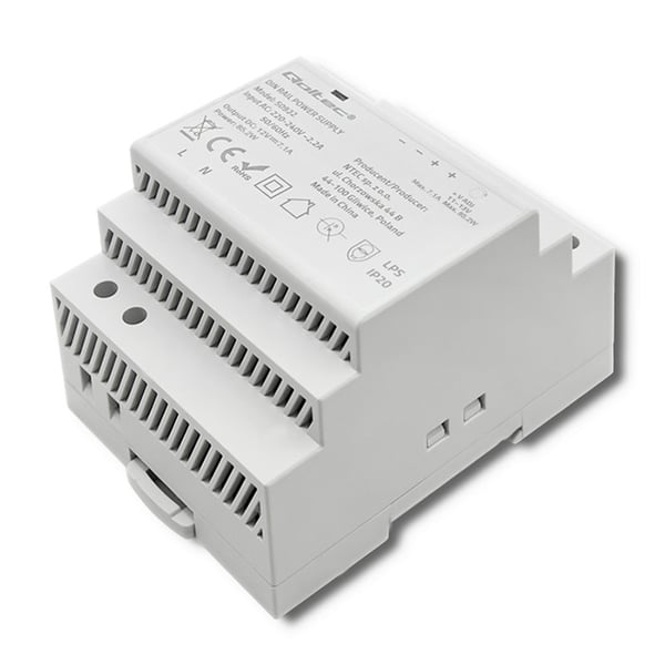Qoltec DIN-skinne strømforsyning 85,2W 12V 7,1A grå