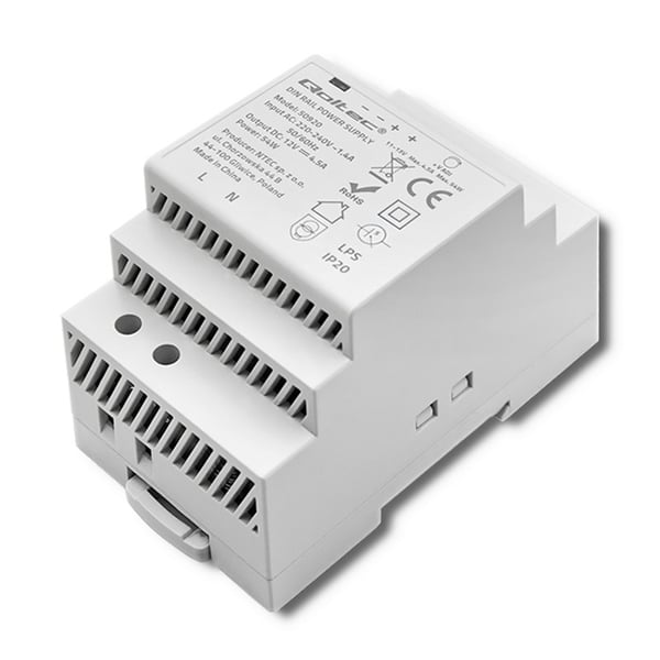 Qoltec DIN-skinnenetspænding | 54W | 12V | 4,5A | grå