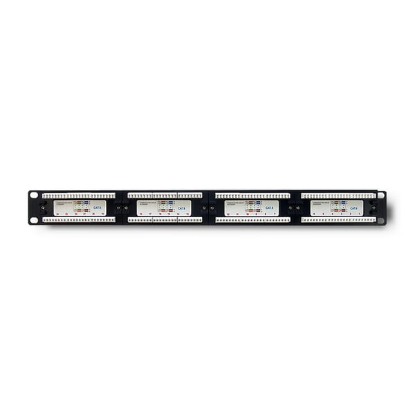 Qoltec Patchpanel RACK 24 portar cat.6 UTP svart