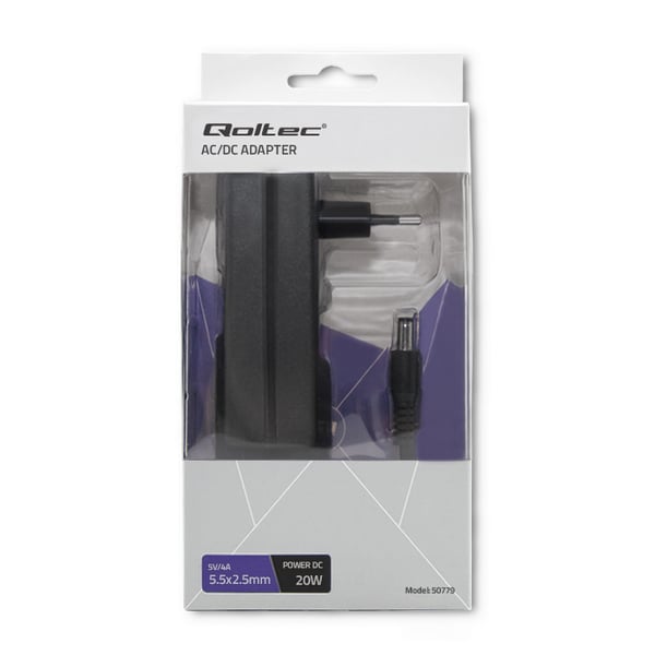 Qoltec netadapter 20W 5V 4A 5,5*2,5 mm