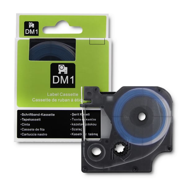 Qoltec krympslange til DYMO D1/DM1-printer 12 mm x 1,5 m hvid med sort tryk Qoltec krympslange til DYMO D1/DM1-printer 12 mm x 1,5 m hvid med sort tryk