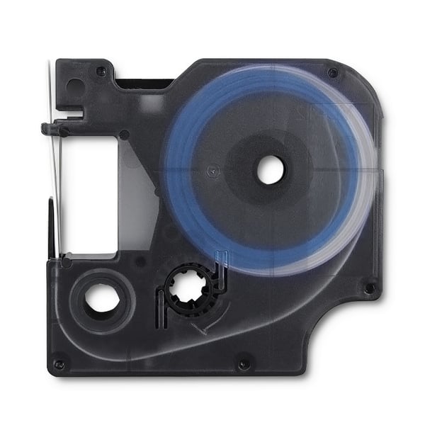Qoltec krympslange til DYMO D1/DM1-printer 12 mm x 1,5 m hvid med sort tryk