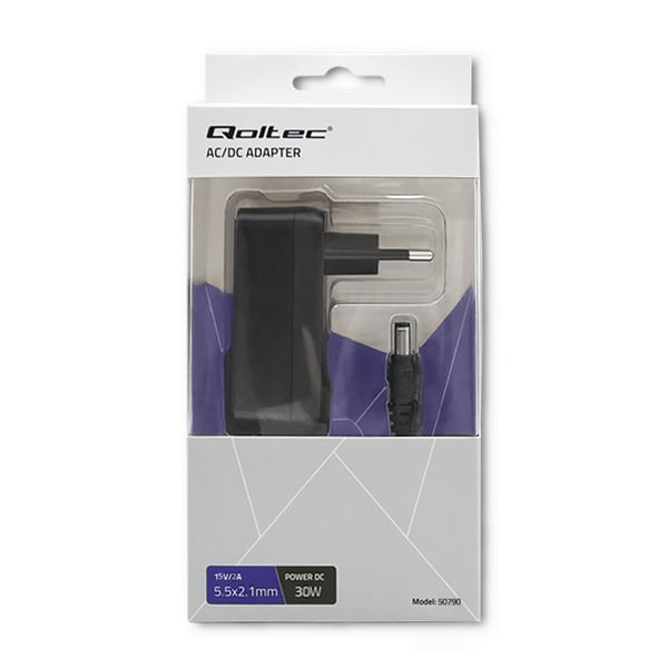 Qoltec netadapter 30W 15V 2A 5.5*2.1