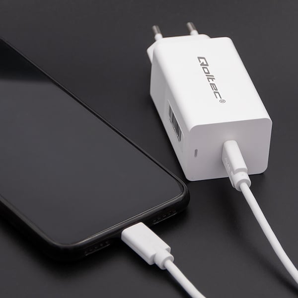 Qoltec USB 2.0 Type C hankabel 1,4 m hvid