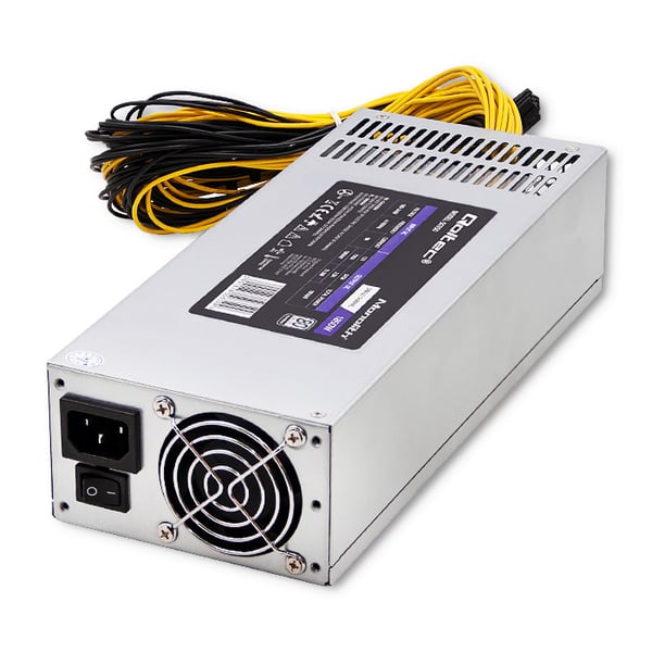 Qoltec PCI-E 1850W strømforsyning 80 Plus Platinum til datamining