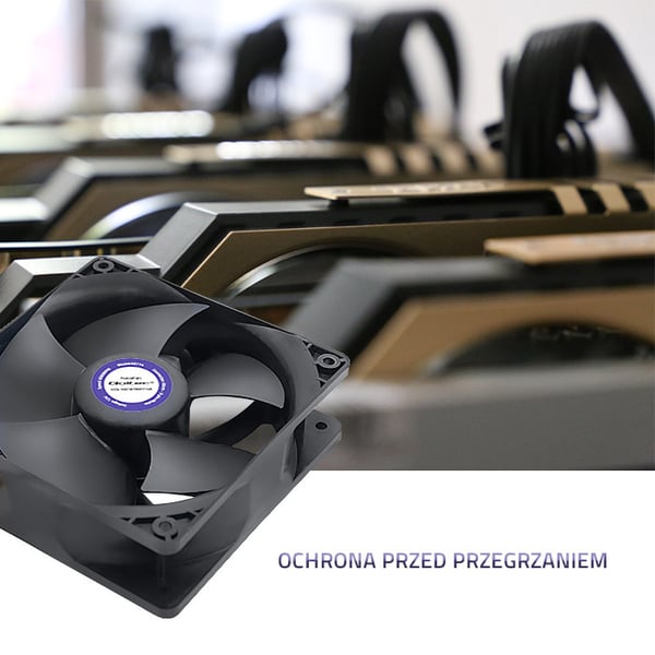 Qoltec ForceFan 6000 RPM-fläkt 120 mm 12V