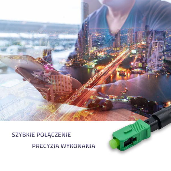 Qoltec SC/APC -kuituoptinen pikaliitin | Yksimuotoinen | 3,0 mm