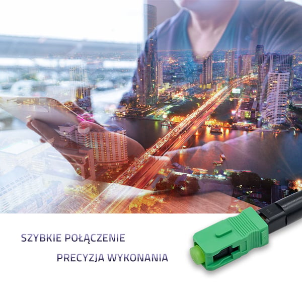 Qoltec SC/APC fiberoptisk hurtigstik | Singlemode | 0,9 | Sæt med 10
