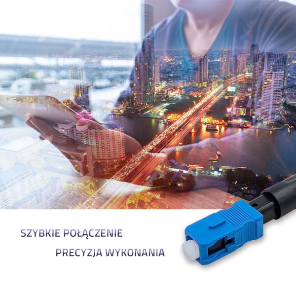 Qoltec SC/UPC -kuituoptinen pikaliitin | Yksimuotoinen | 0.9 | 10 kpl:n sarja