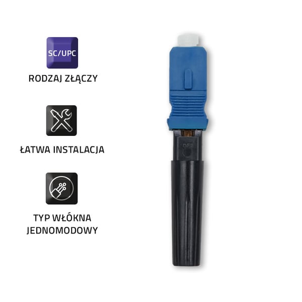 Qoltec SC/UPC -kuituoptinen pikaliitin | Yksimuotoinen | 0.9 | 10 kpl:n sarja