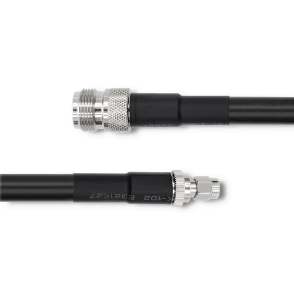 Qoltec LMR400 koaxialkabel N-hona till RP-SMA-hane 5 m