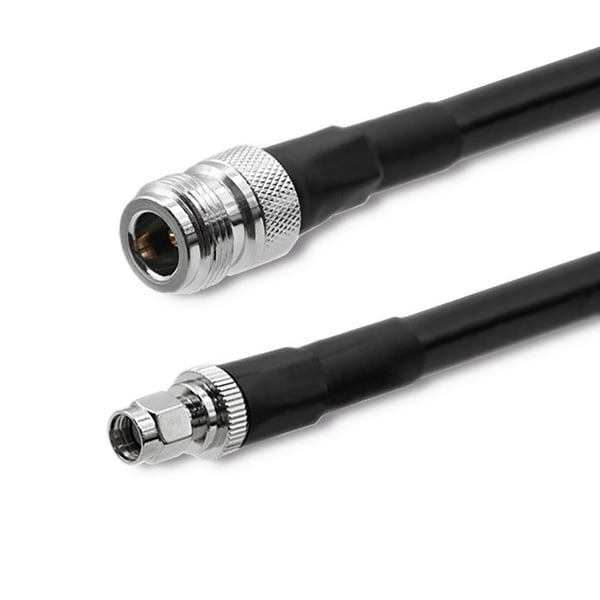 Qoltec LMR400 koaxialkabel N-hona till RP-SMA-hane 5 m