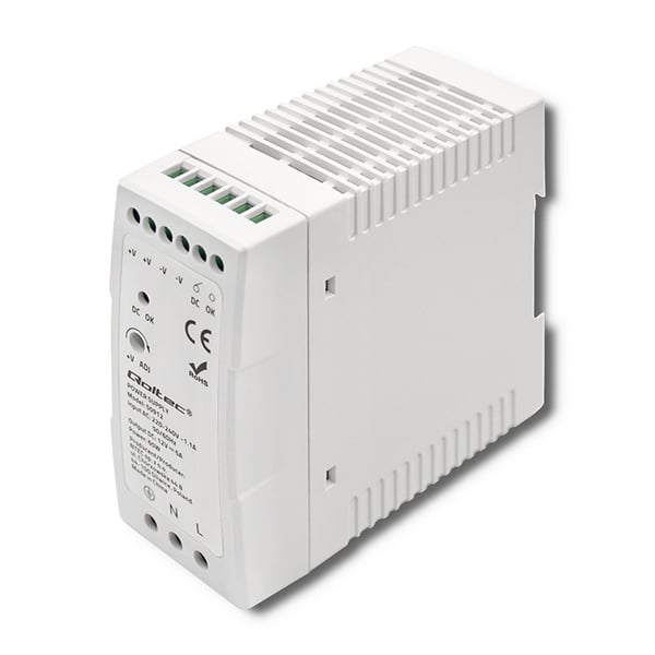 Qoltec DIN-skinne strømforsyning 60W 12V 5A hvid smal