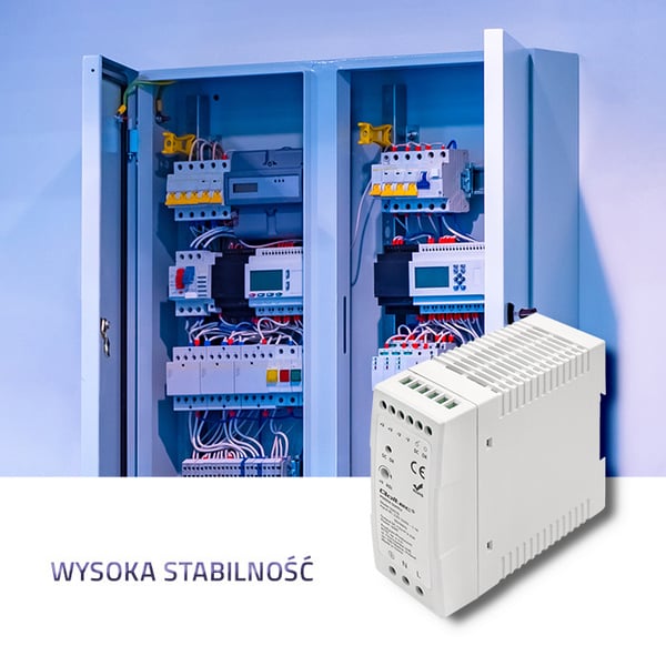 Qoltec DIN-skinnenetdrevne strømforsyning 40W 12V 3,33A hvid smal