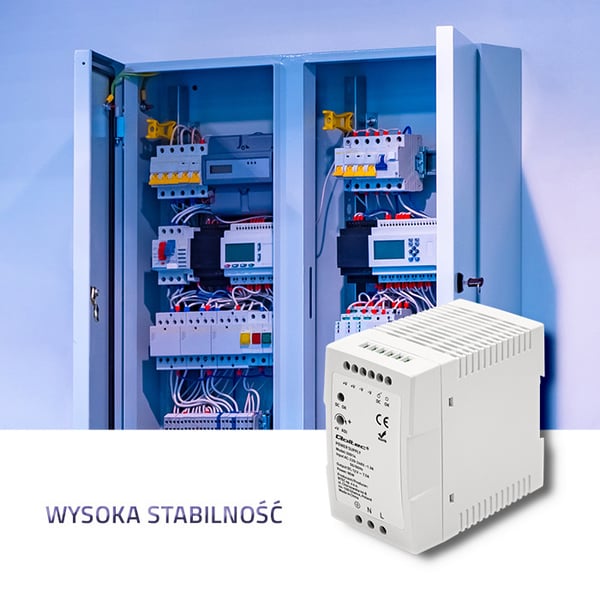 Qoltec DIN-kiskoon Asennusvirtalähde | 90 W | 12 V | 7,5 A | Valkoinen | Ohut