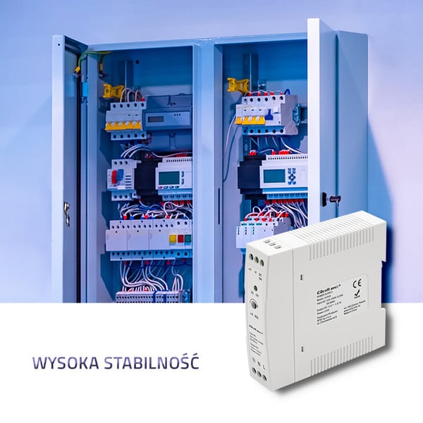 Qoltec DIN-skinnestrømforsyning 20W 12V 1,67A hvid smal