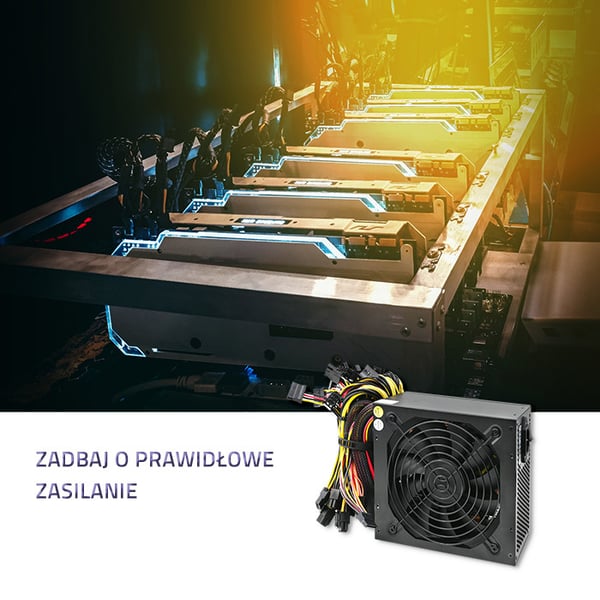 Qoltec ATX-virtalähde 1600W | 80 Plus Gold | Tiedonlouhinta