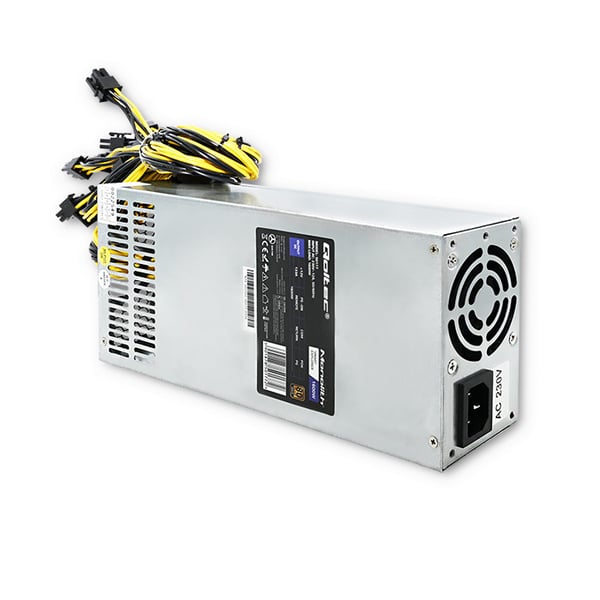 Qoltec PCI-E Smart 1600W virtalähde | 80 Plus Gold | Tiedonlouhinta