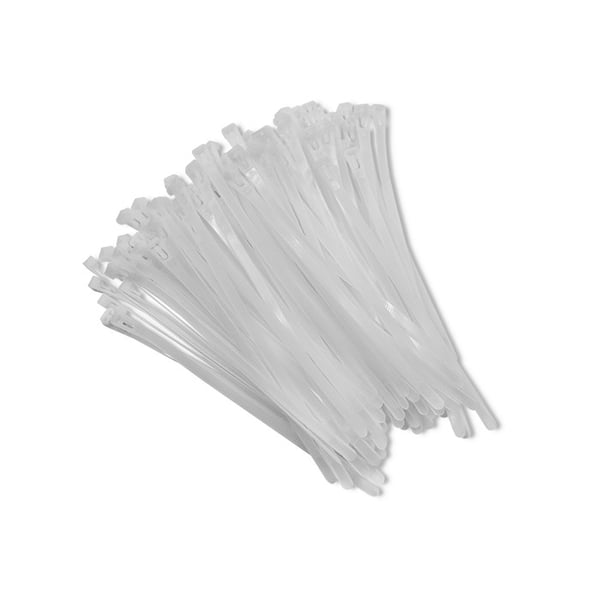 Qoltec genanvendelige kabelbindere 7,2x300mm nylon66 UV hvid