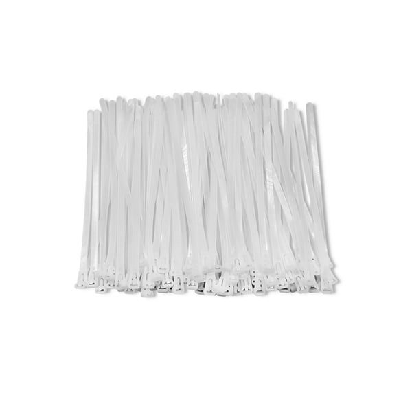 Qoltec genanvendelige kabelbindere 7,2x300mm nylon66 UV hvid