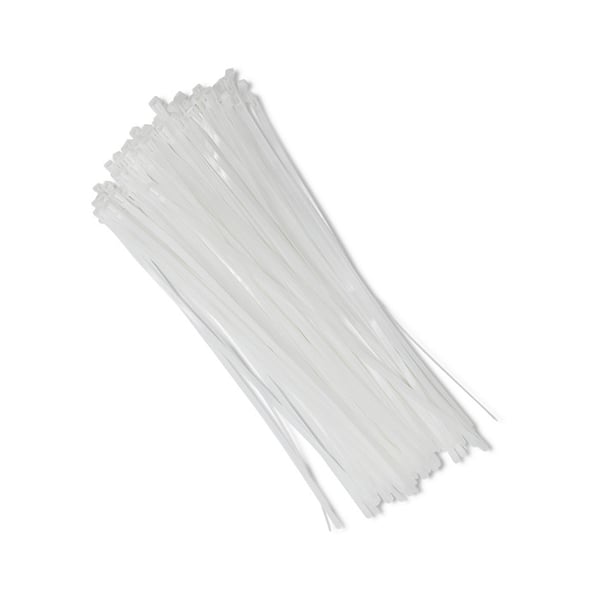 Qoltec genanvendelige kabelbindere 7,2x400mm nylon66 UV hvid