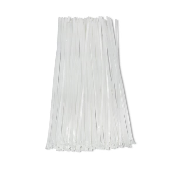Qoltec genanvendelige kabelbindere 7,2x400mm nylon66 UV hvid