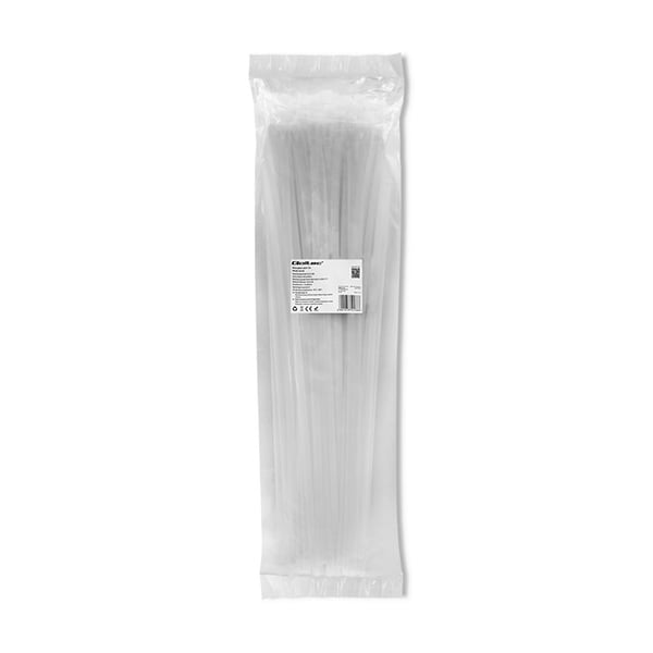 Qoltec genbrugelige kabelbånd 7,2x450mm nylon66 UV hvid