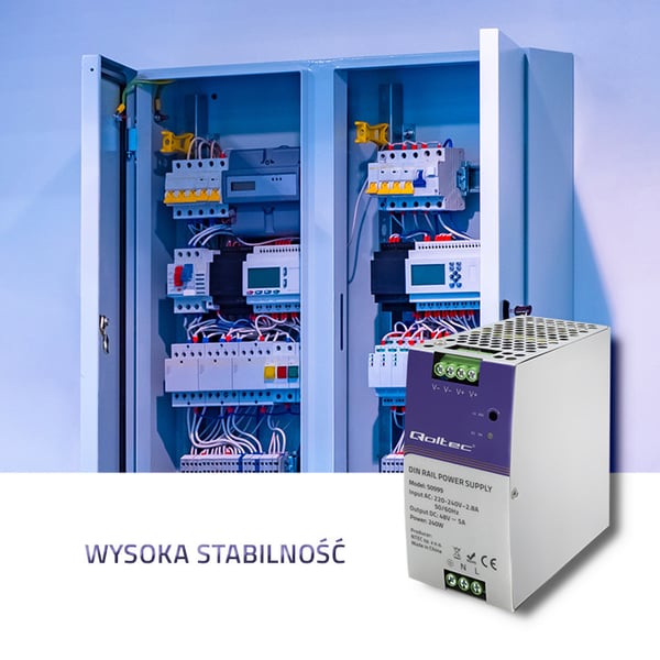 Qoltec industriel DIN-skinnestrømforsyning 240W 48V 5A