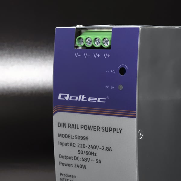 Qoltec industriel DIN-skinnestrømforsyning 240W 48V 5A