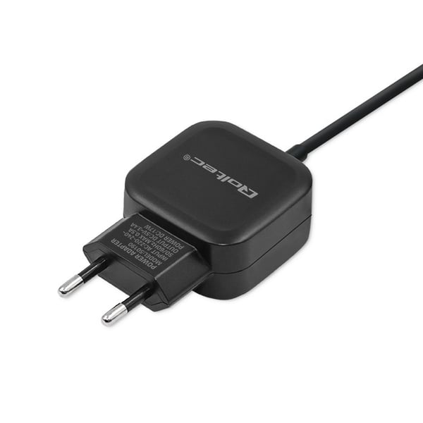 Qoltec vægglader 17W 5V 3,4A USB og USB Type-C