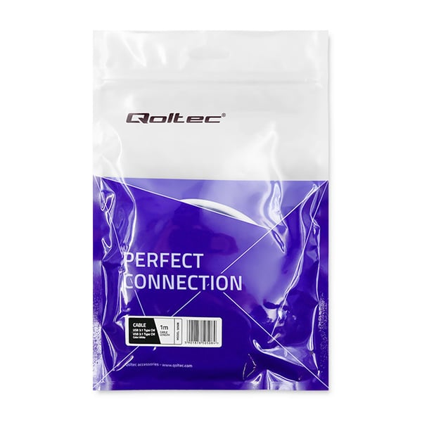 Qoltec USB 3.1 Type-C han-kabel 1 m hvid