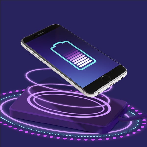 Qoltec trådlös induktiv laddare Qualcomm QuickCharge 3.0 10W vit