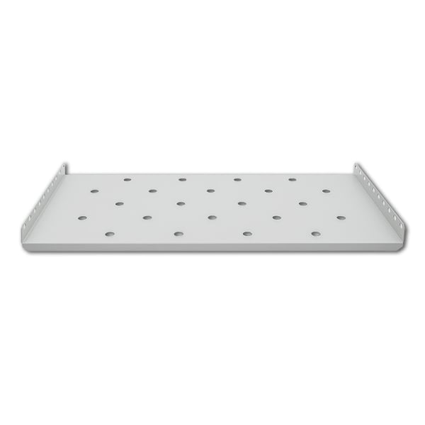 Qoltec hyldebræt til RACK-skab, fast montering, 490x250 mm, grå