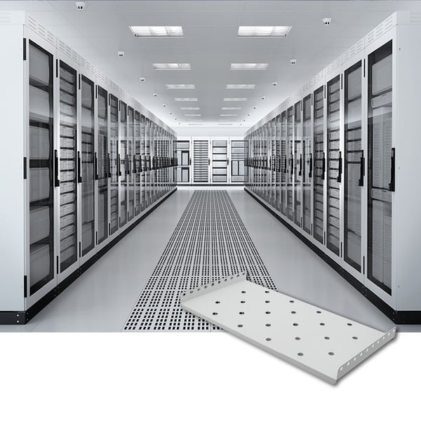 Qoltec hyldebræt til RACK-skab, fast montering, 490x250 mm, grå