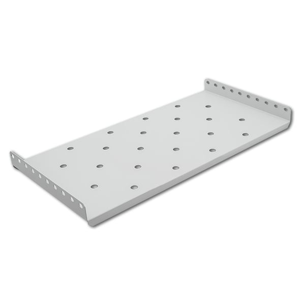 Qoltec hyldebræt til RACK-skab, fast montering, 490x250 mm, grå