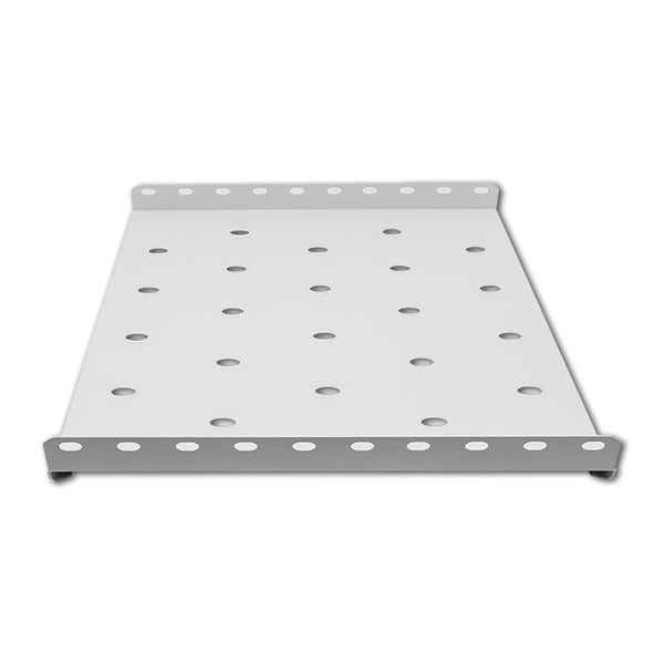 Qoltec hyldebræt til RACK-skab, fast montering, 490x250 mm, grå