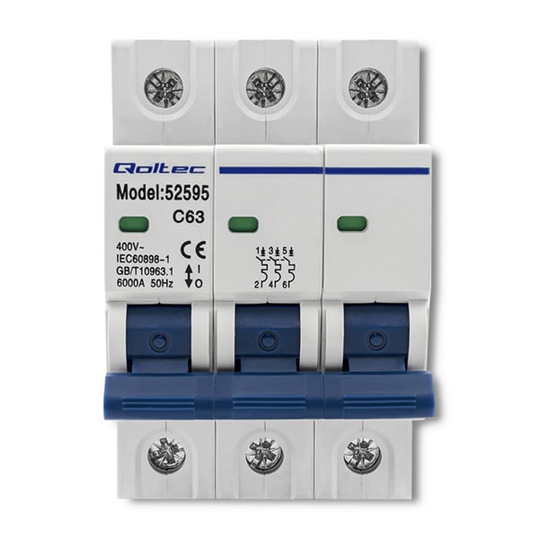 Qoltec C63 sikring AC 63A 3-polet