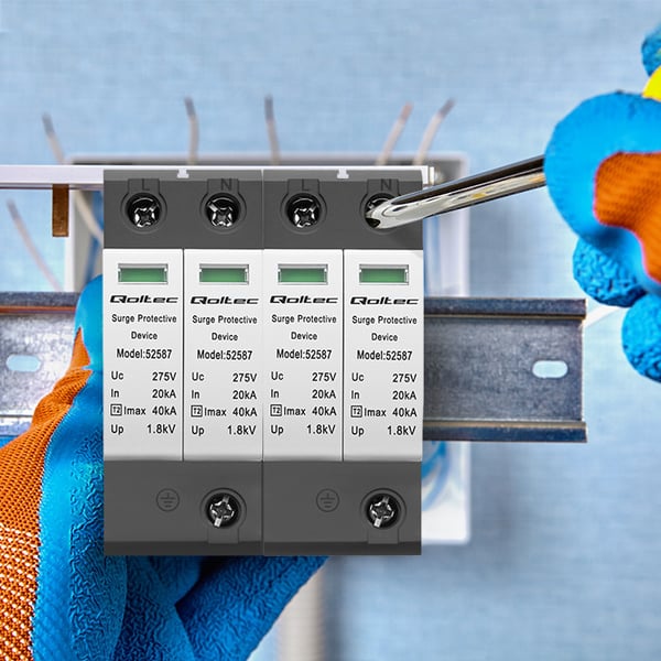 Qoltec AC-overspenningsbeskyttelse 2P 275V T2 C