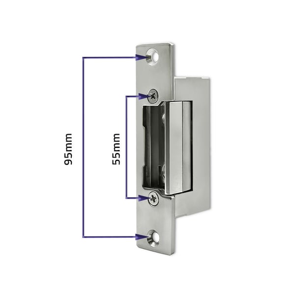 Qoltec symmetrisk vändbar elslutbleck 12V rustfrit stål