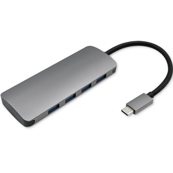 Qoltec Hub-adapter USB-C 3.1 5-i-1 med 4x USB 3.0 och DC