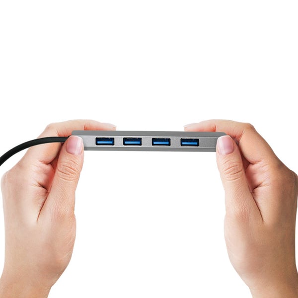 Qoltec Hub-adapter USB-C 3.1 5-i-1 med 4x USB 3.0 och DC