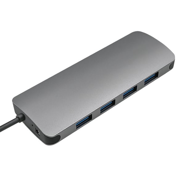 Qoltec Hub-adapter USB-C 3.1 5-i-1 med 4x USB 3.0 och DC